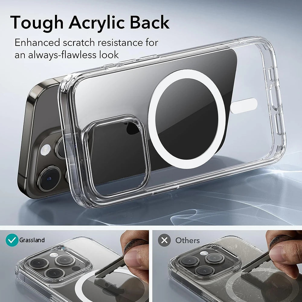 Transparent Case with Magnetic for Wireless Charge