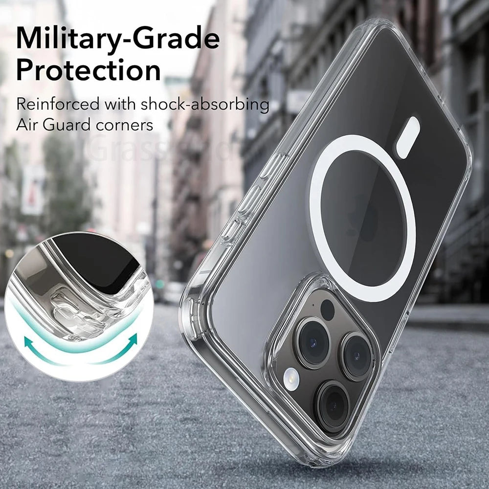 Transparent Case with Magnetic for Wireless Charge