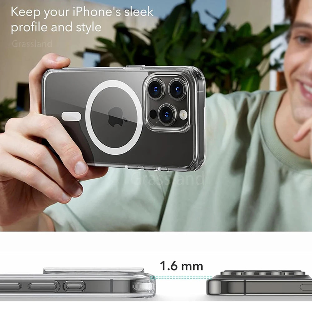 Transparent Case with Magnetic for Wireless Charge